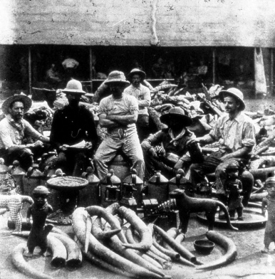 British troops with their booty following the Benin Punitive Expedition of 1897
